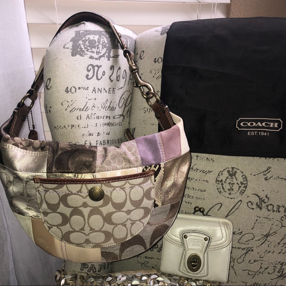 Coach Patchwork Hobo & Wallet - image 1
